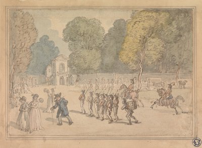 Soldaten im St. James Park von Thomas Rowlandson